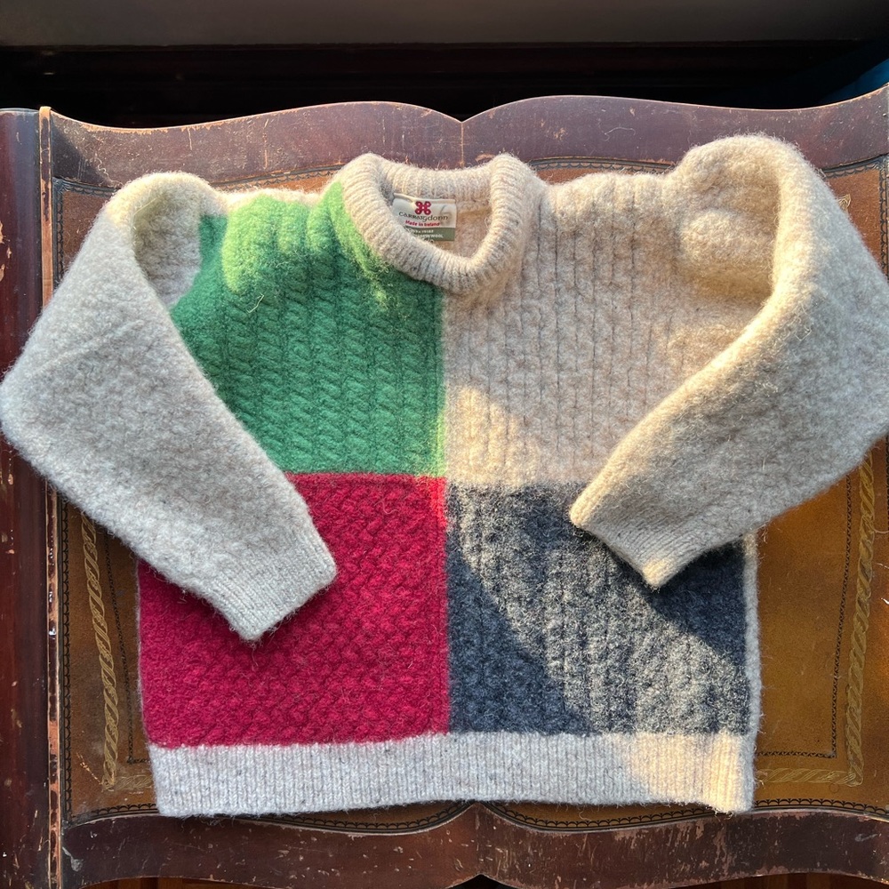 Toddler’s size Large. 100% pure Ireland wool, made in Ireland. Amazing colors. - Picture 7 of 8